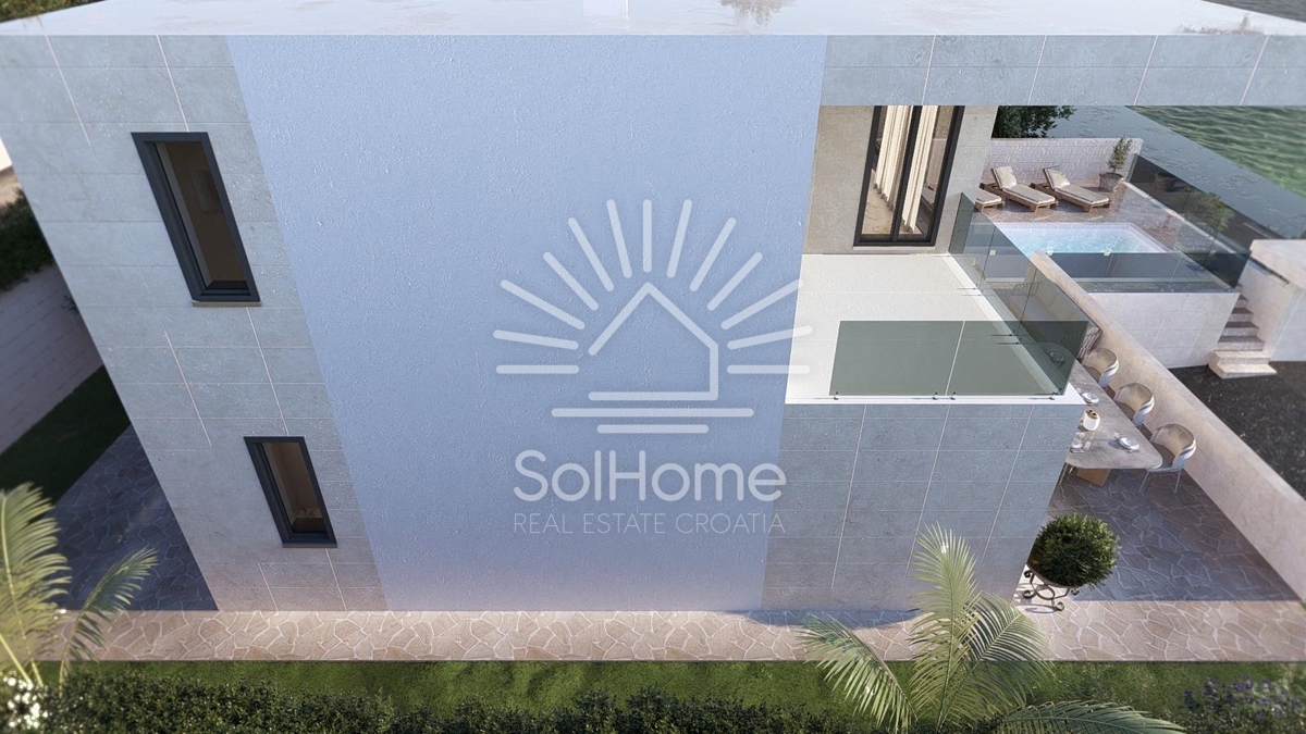 Moderna villa di lusso con piscina - Prima fila sul mare, accanto al porto turistico.