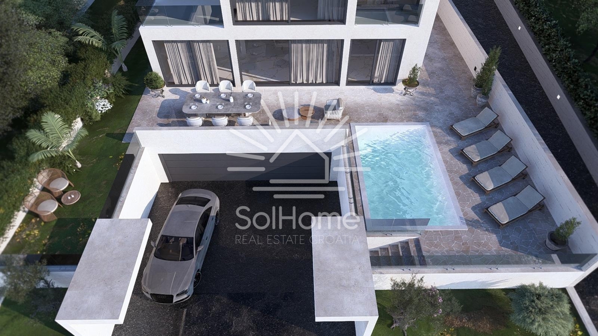 Moderna villa di lusso con piscina - Prima fila sul mare, accanto al porto turistico.