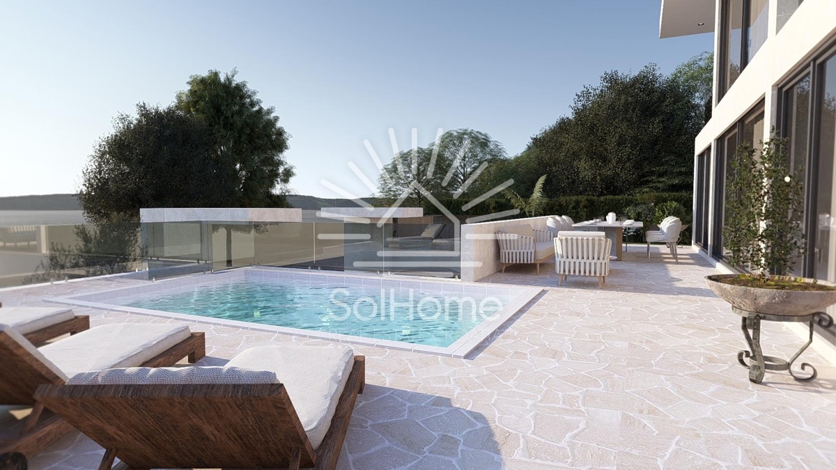 Moderna villa di lusso con piscina - Prima fila sul mare, accanto al porto turistico.