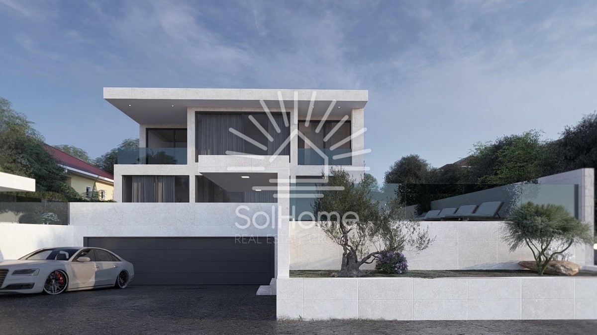 Moderna villa di lusso con piscina - Prima fila sul mare, accanto al porto turistico.