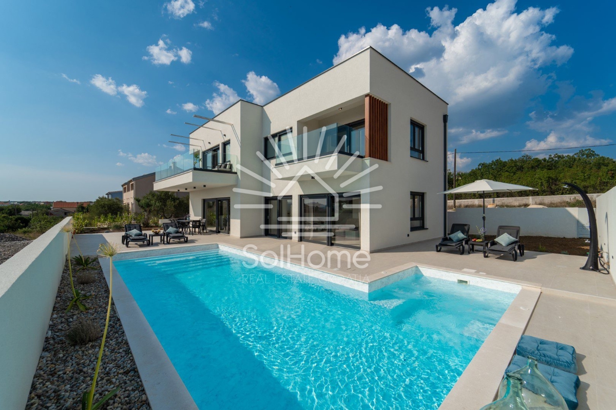 Esclusiva nuova villa con vista panoramica sul mare vicino a Zara, Croazia