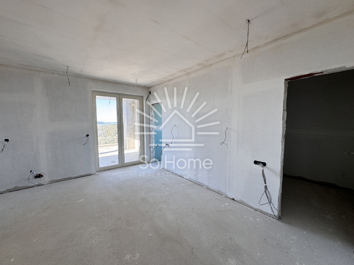 Villa familiare con piscina e vista panoramica sul mare vicino a Zara