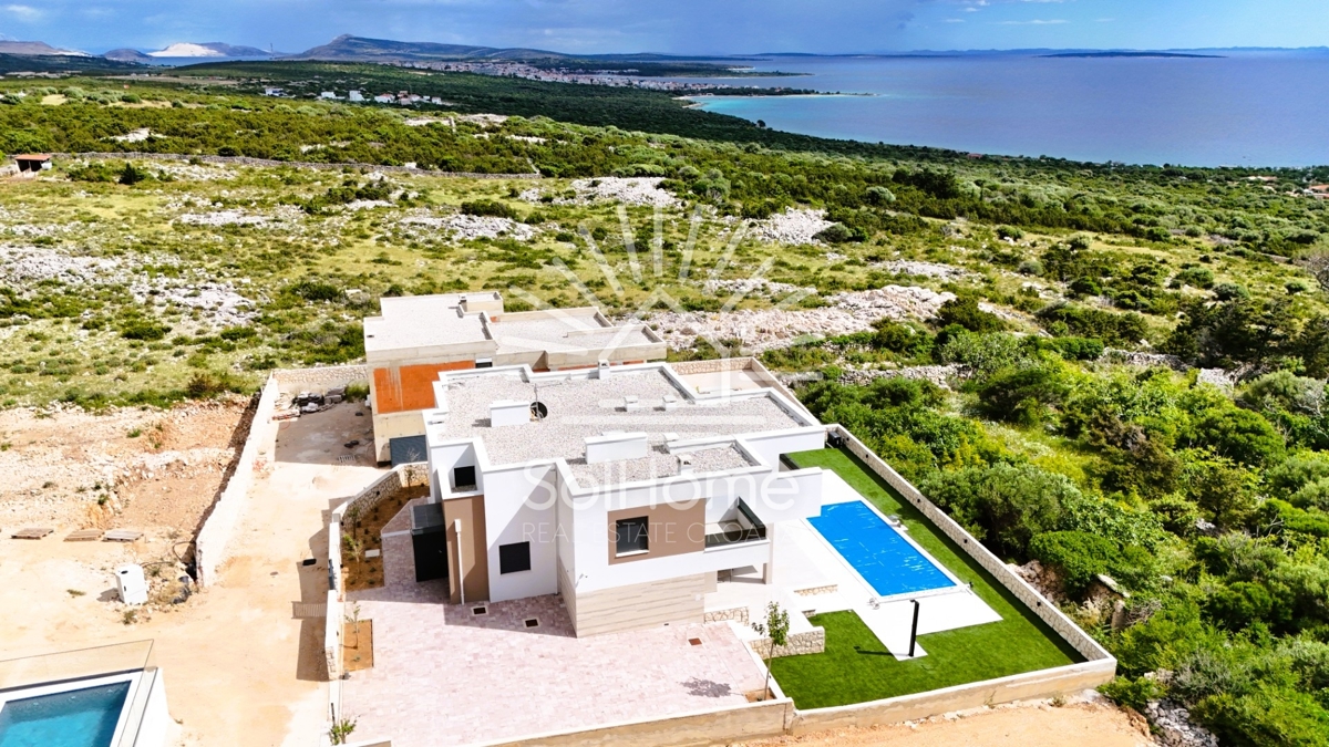 Video! Casa con vista panoramica sul mare e piscina | Novalja - Croazia