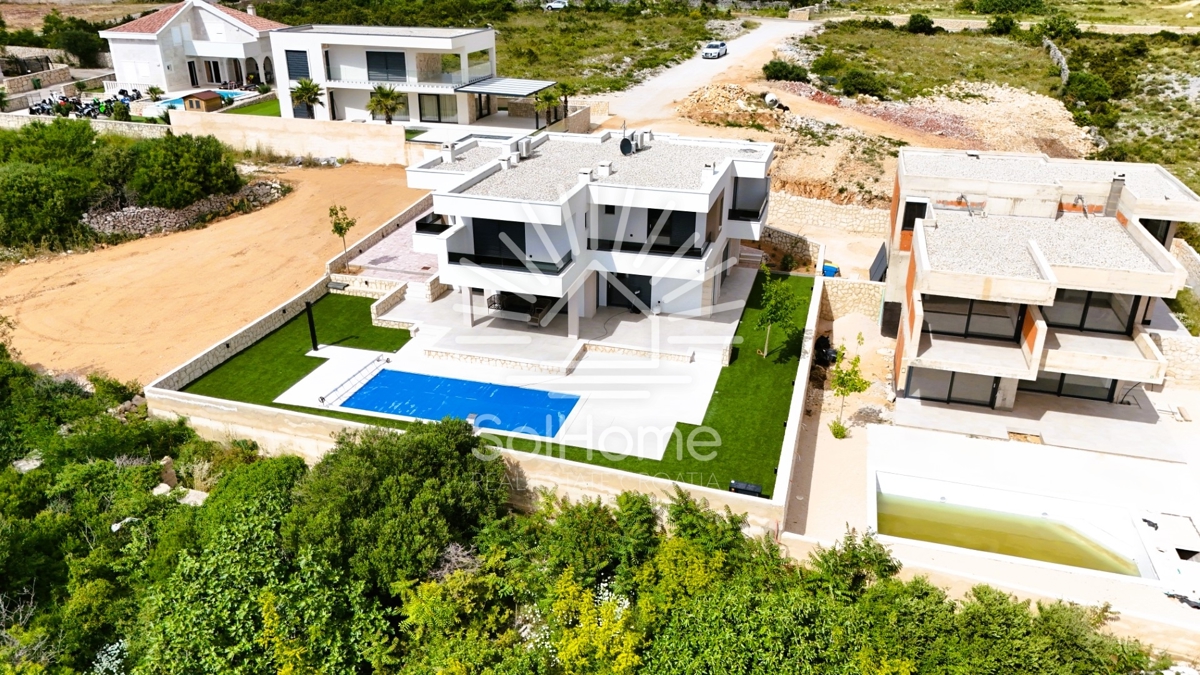 Video! Casa con vista panoramica sul mare e piscina | Novalja - Croazia