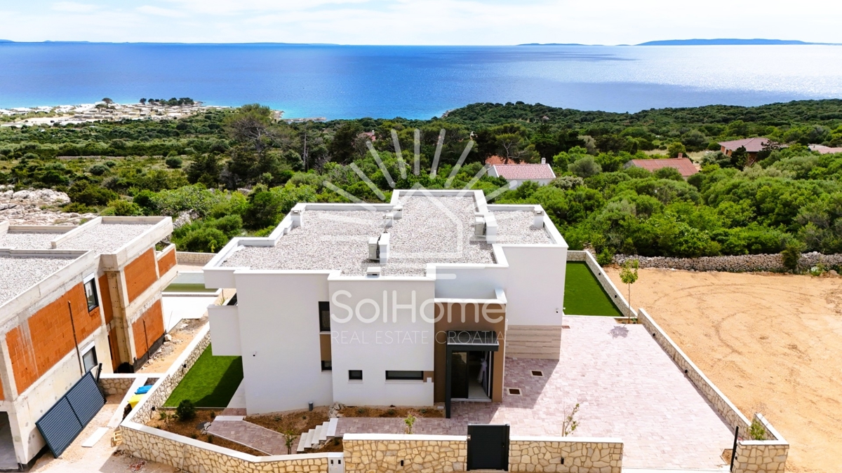 Video! Casa con vista panoramica sul mare e piscina | Novalja - Croazia