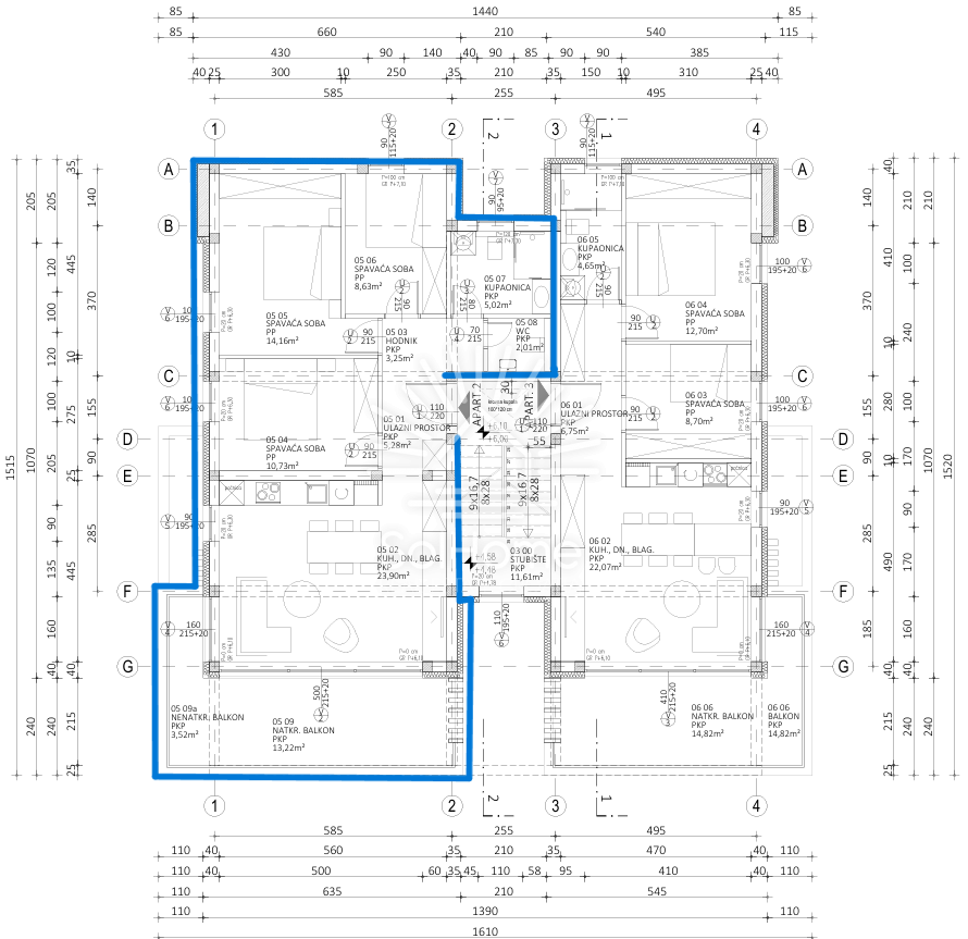Appartamento con vista sul mare e sulla città, Novalja - Croazia