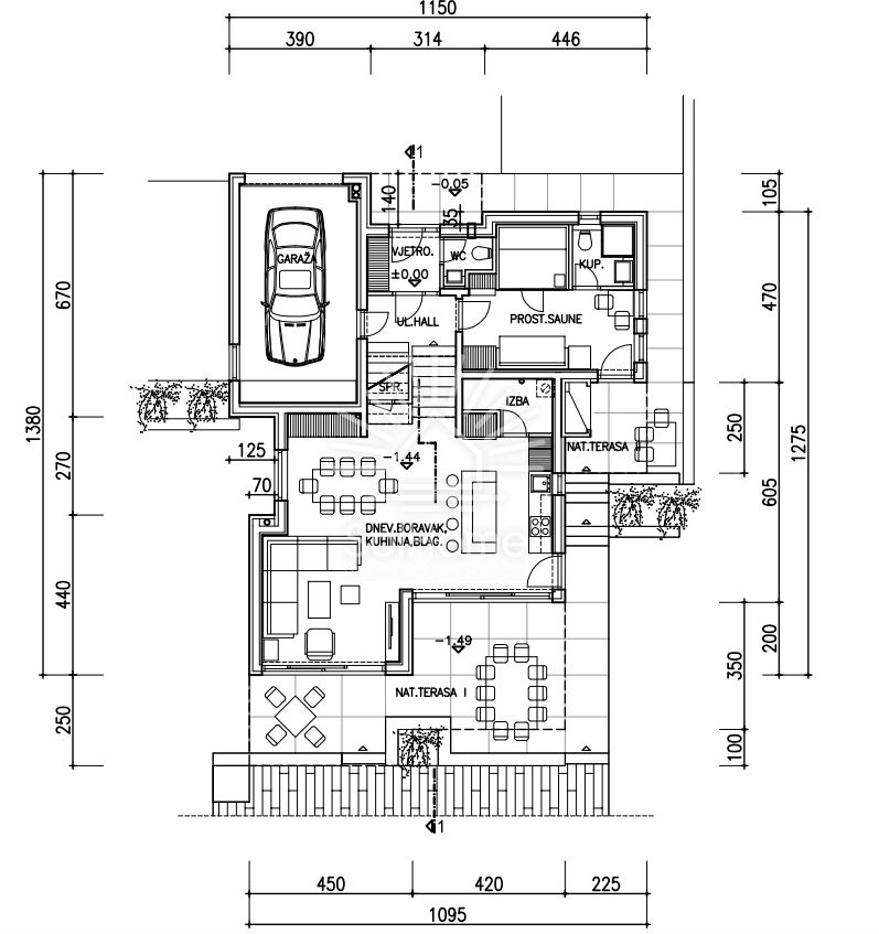 Casa con vista panoramica sul mare e piscina a Novalja