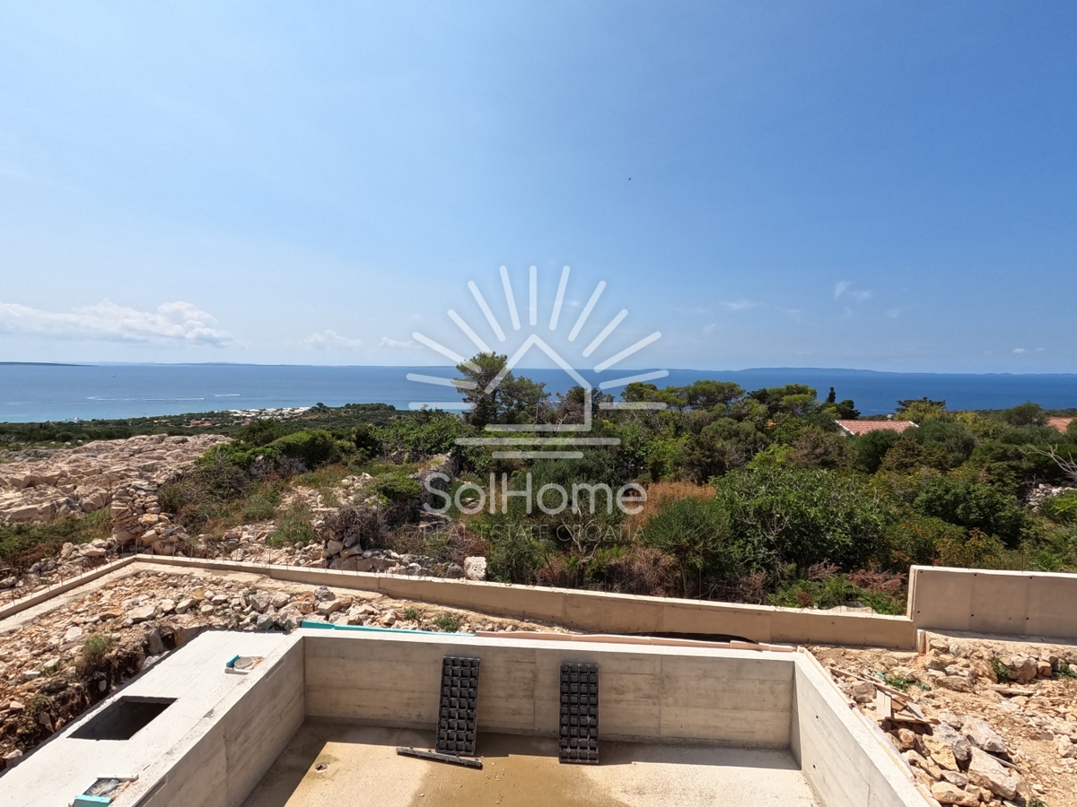 Casa con vista panoramica sul mare e piscina a Novalja