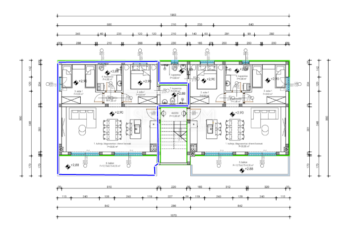 Umago, nuova costruzione, appartamento con 2 camere da letto