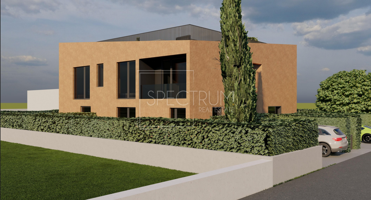 Zona Parenzo, nuovo edificio, appartamento con cortile