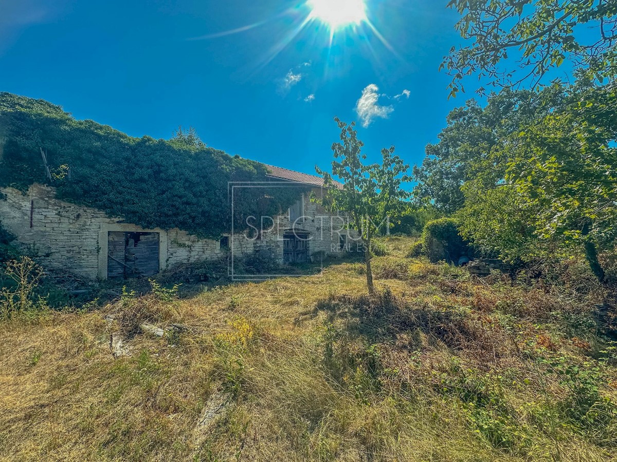 Dintorni di Portole, casa in pietra con terreno in una posizione tranquilla
