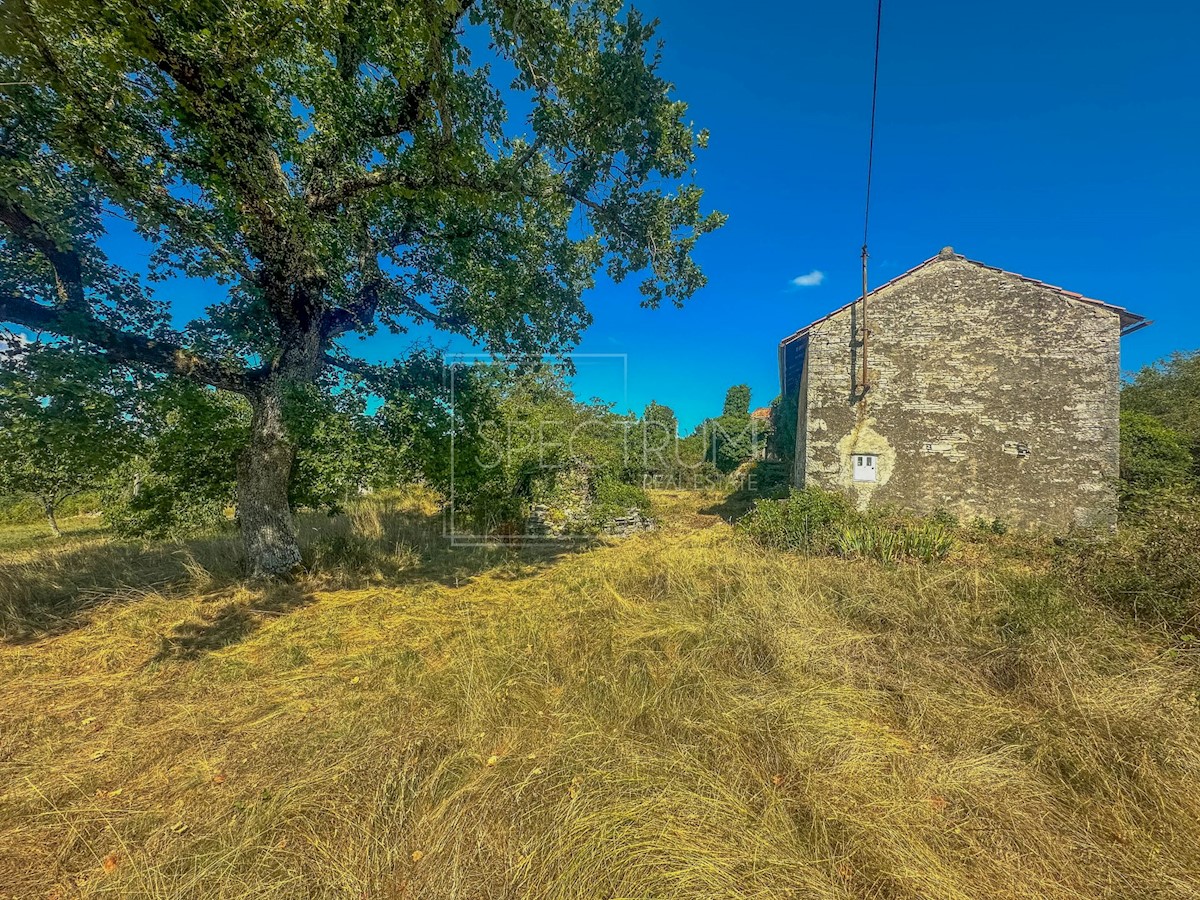 Dintorni di Portole, casa in pietra con terreno in una posizione tranquilla