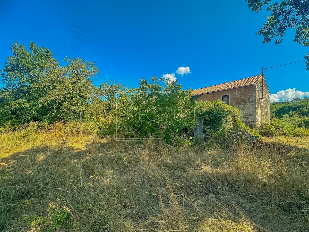 Dintorni di Portole, casa in pietra con terreno in una posizione tranquilla