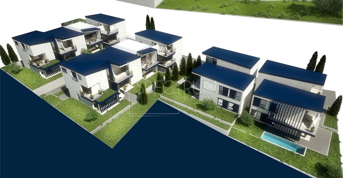 Zona Umago, appartamento moderno su due piani a 350 m dal mare