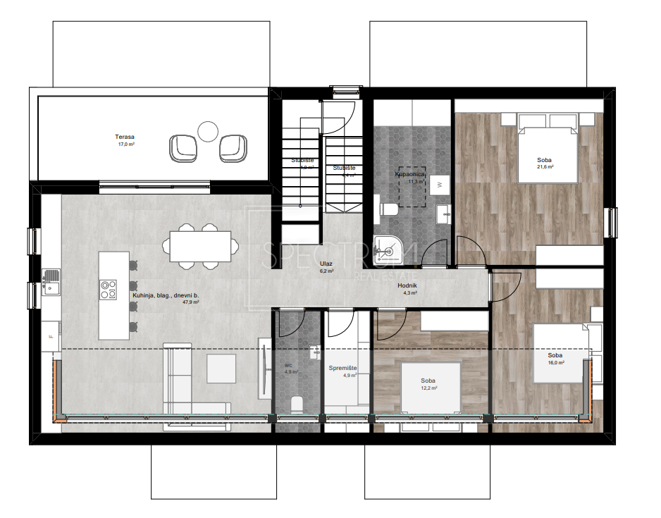 Zona Parenzo, nuovo edificio, attico