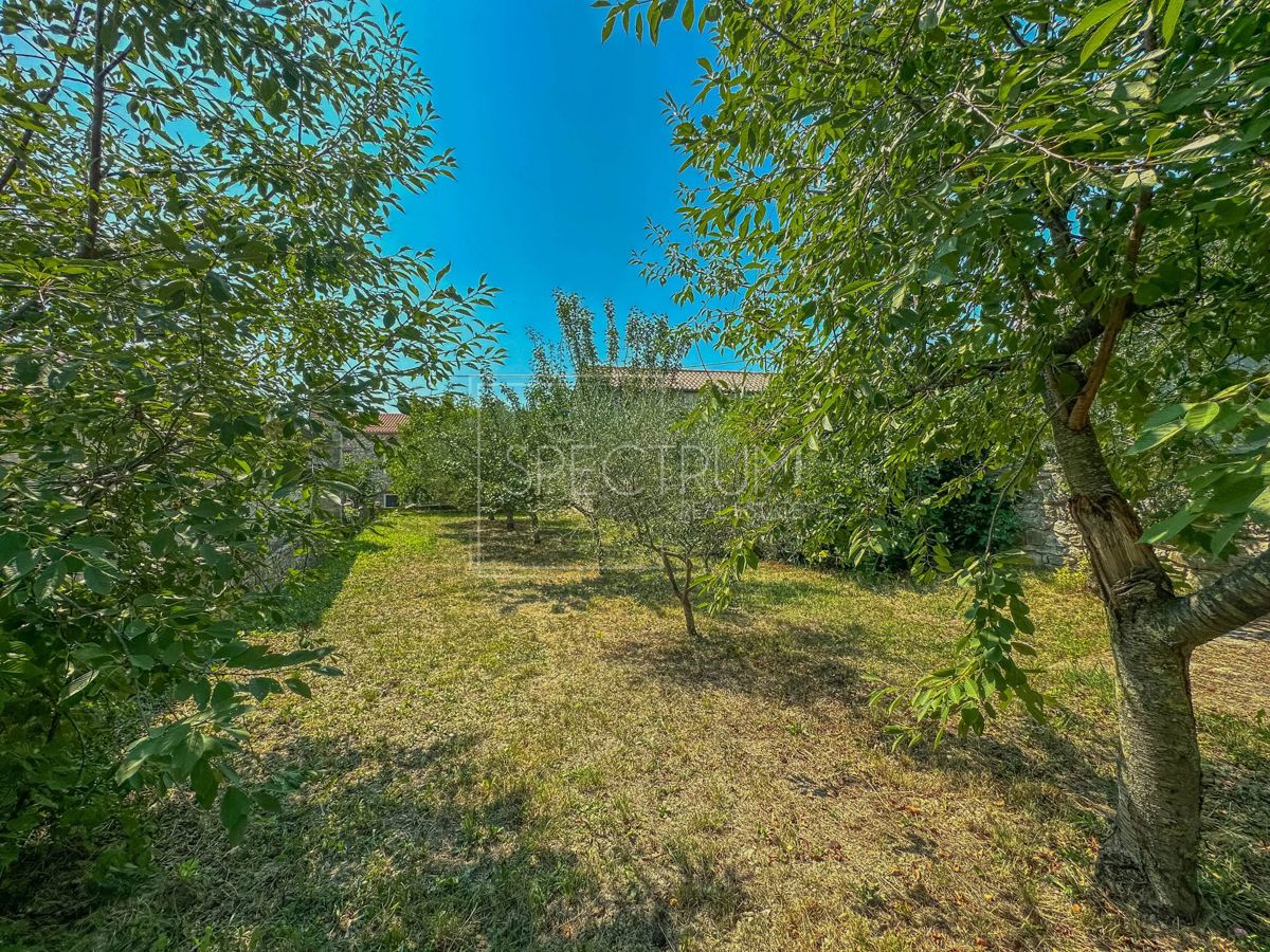 Zona di Verteneglio, casa in pietra con ampio cortile