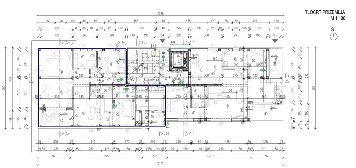 Torre, spazioso appartamento al piano terra con giardino