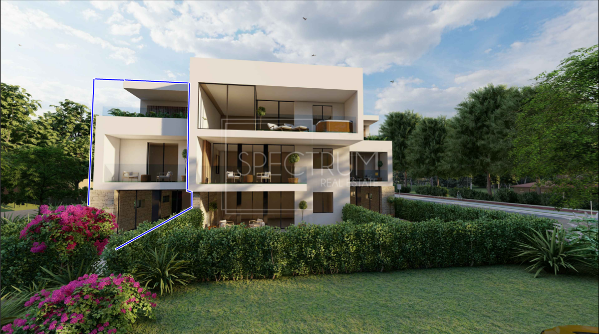 Parenzo, moderna casa a schiera con vista mare