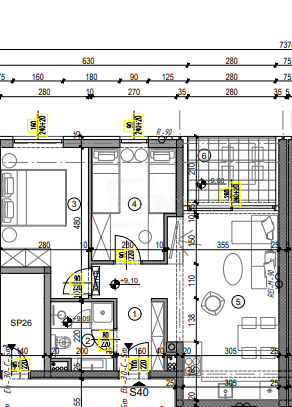 Pula, nuova costruzione, appartamento con potenziale al 3° piano