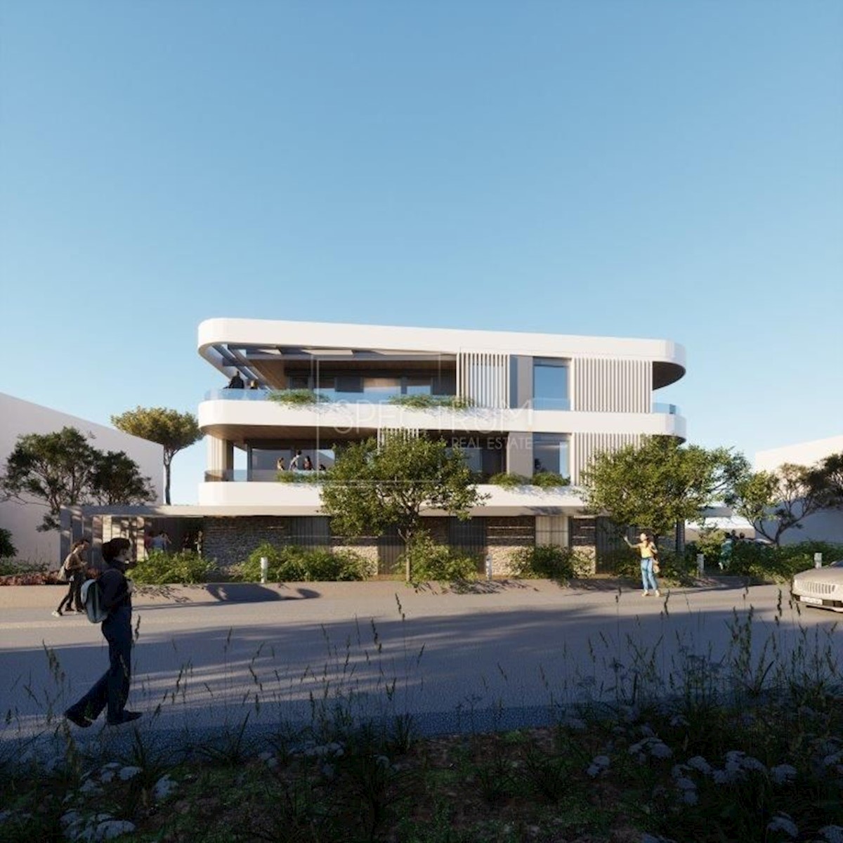 Umago, nuova costruzione, appartamento con vista mare