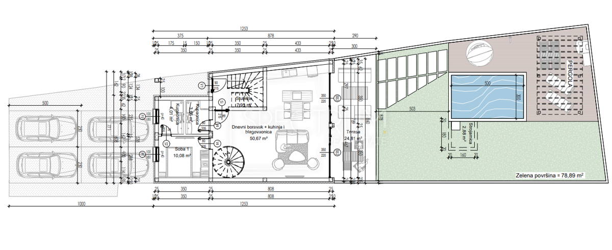 Torre, appartamento duplex con piscina