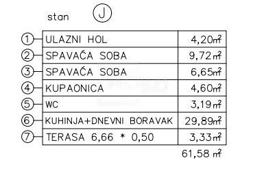 Torre, nuovo edificio, appartamento con 2 camere da letto