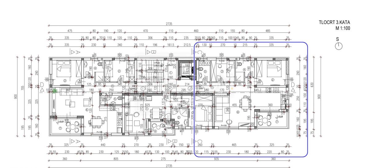 Torre, nuovo edificio, appartamento con 2 camere da letto