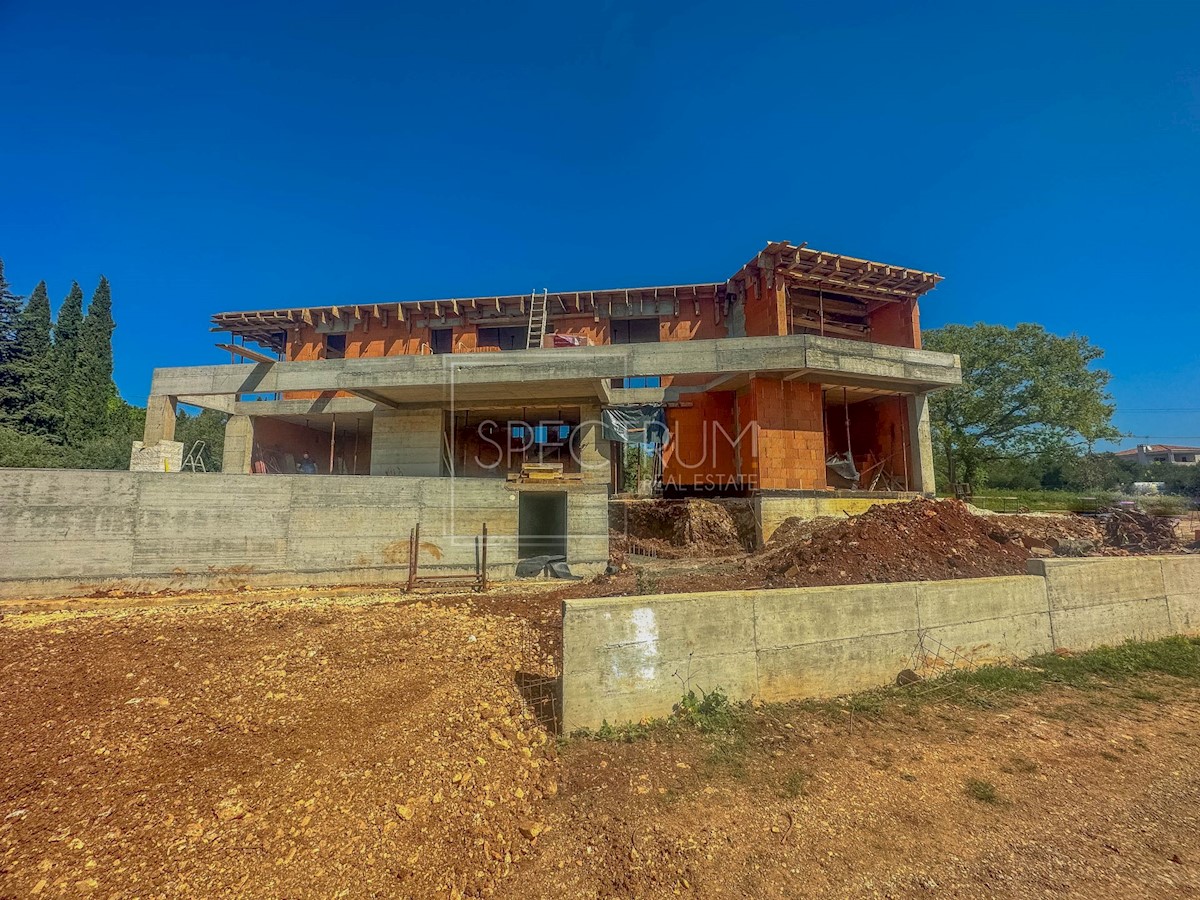 Castelliere, villa moderna con vista mare