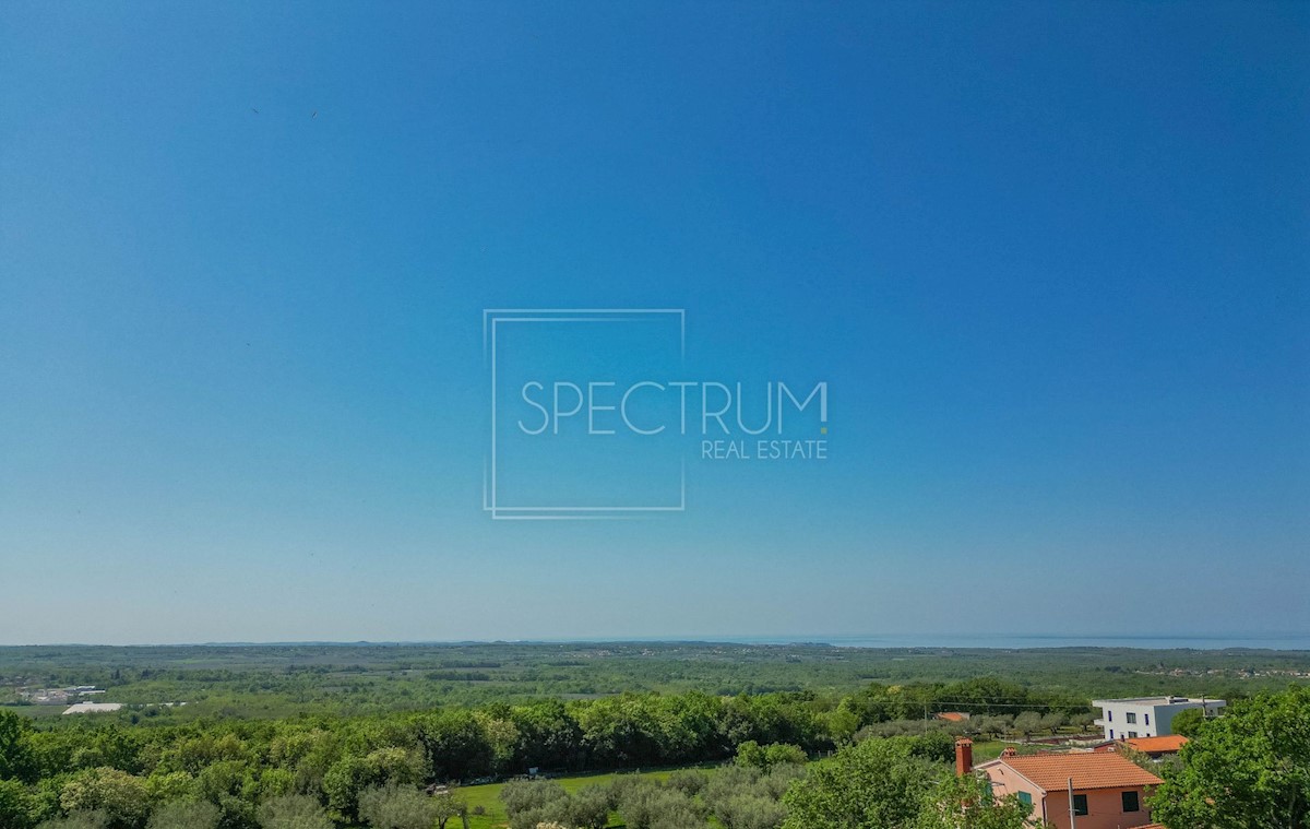 Castelliere, villa moderna con vista mare