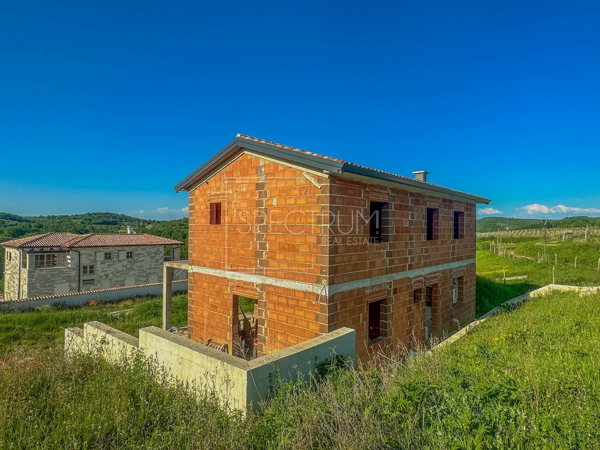 Dintorni di Buie, villa con piscina e vista sui vigneti