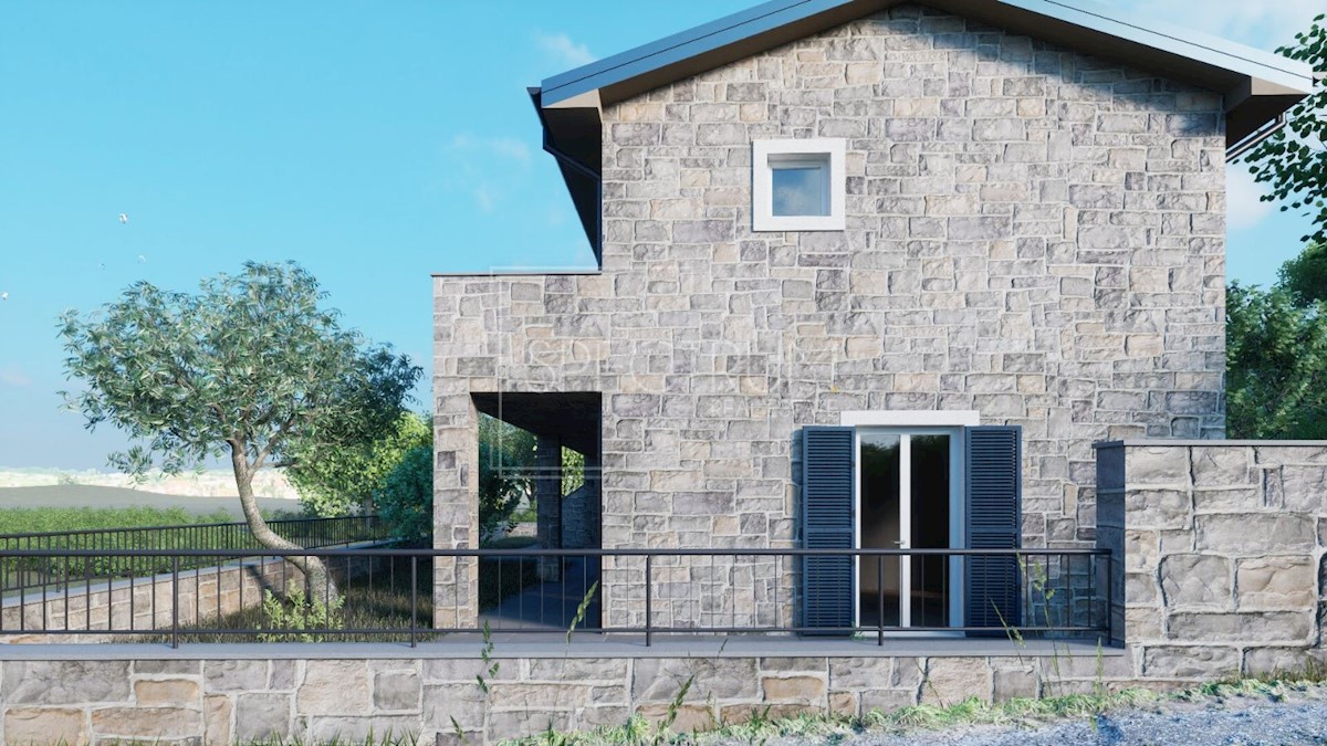 Dintorni di Buie, villa con piscina e vista sui vigneti