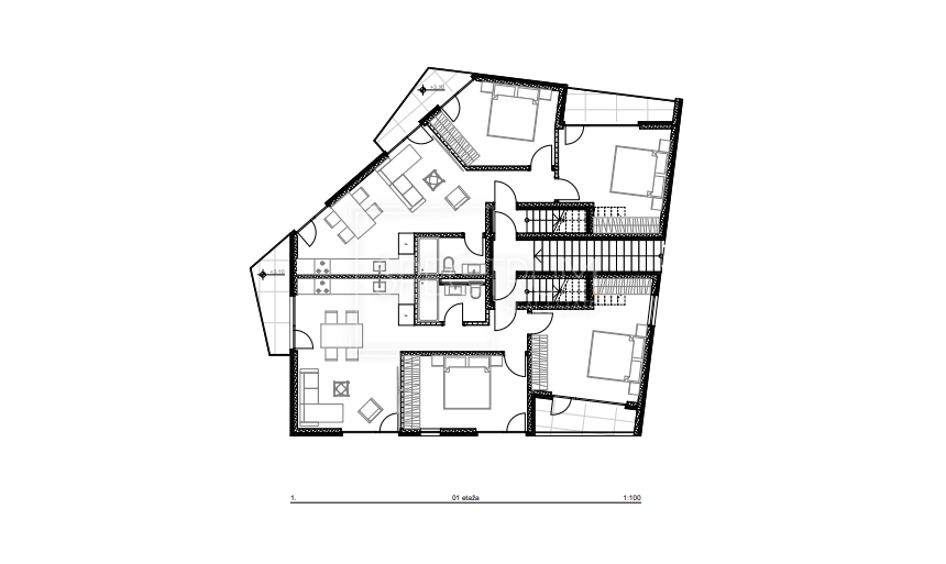 Zona Parenzo, nuovo edificio, appartamento con terrazza sul tetto