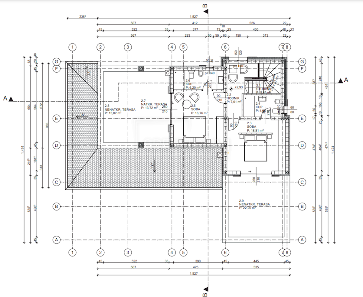 Dintorni di Buie, una villa con piscina e una bellissima vista