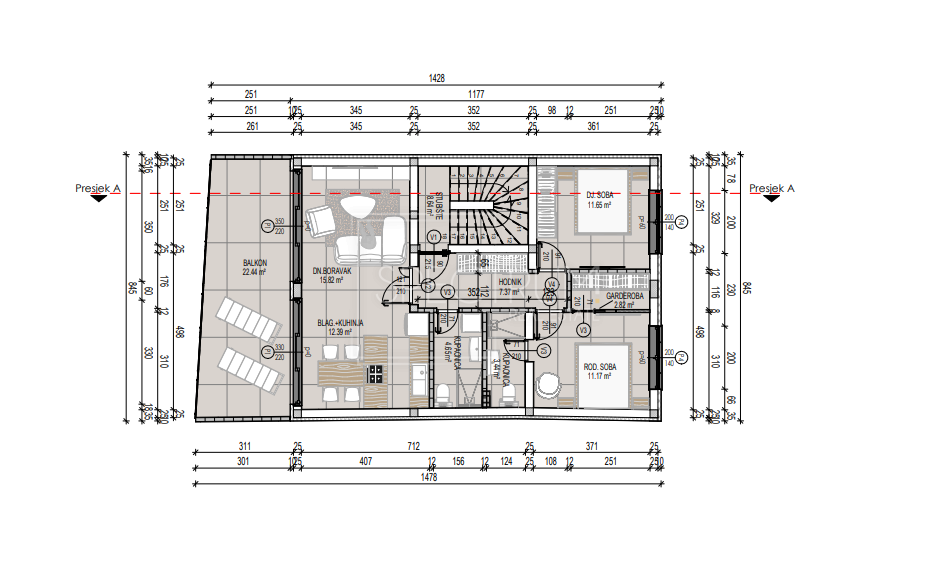 Torre, appartamento moderno al 1° piano