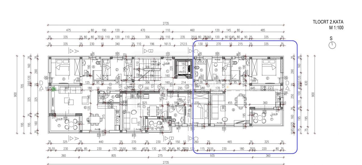 Torre, nuovo edificio, appartamento con 2 camere da letto