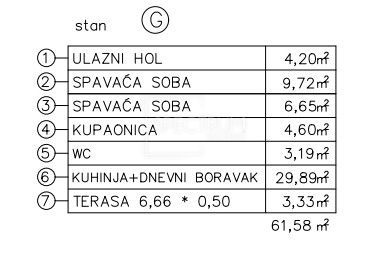 Torre, nuovo edificio, appartamento con 2 camere da letto