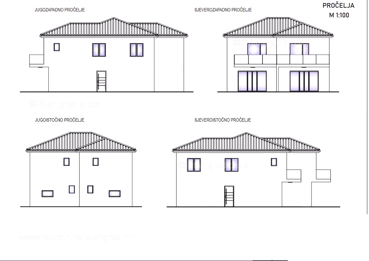 Malinska, terreno edificabile con progettazione concettuale e vista!