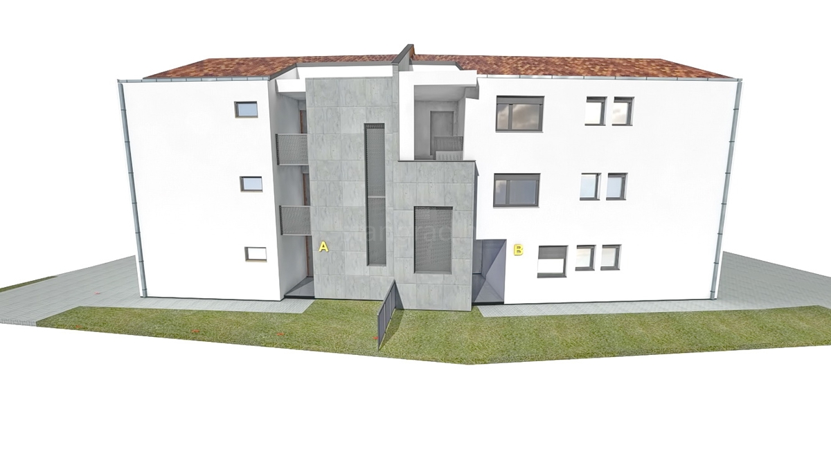 Šilo, appartamento al piano terra in un nuovo edificio vicino al mare!