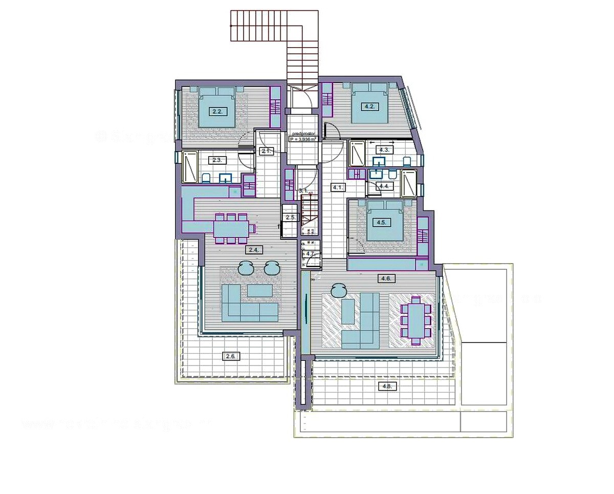 Città di Krk, appartamento moderno in un nuovo edificio con piscina, IN VENDITA!