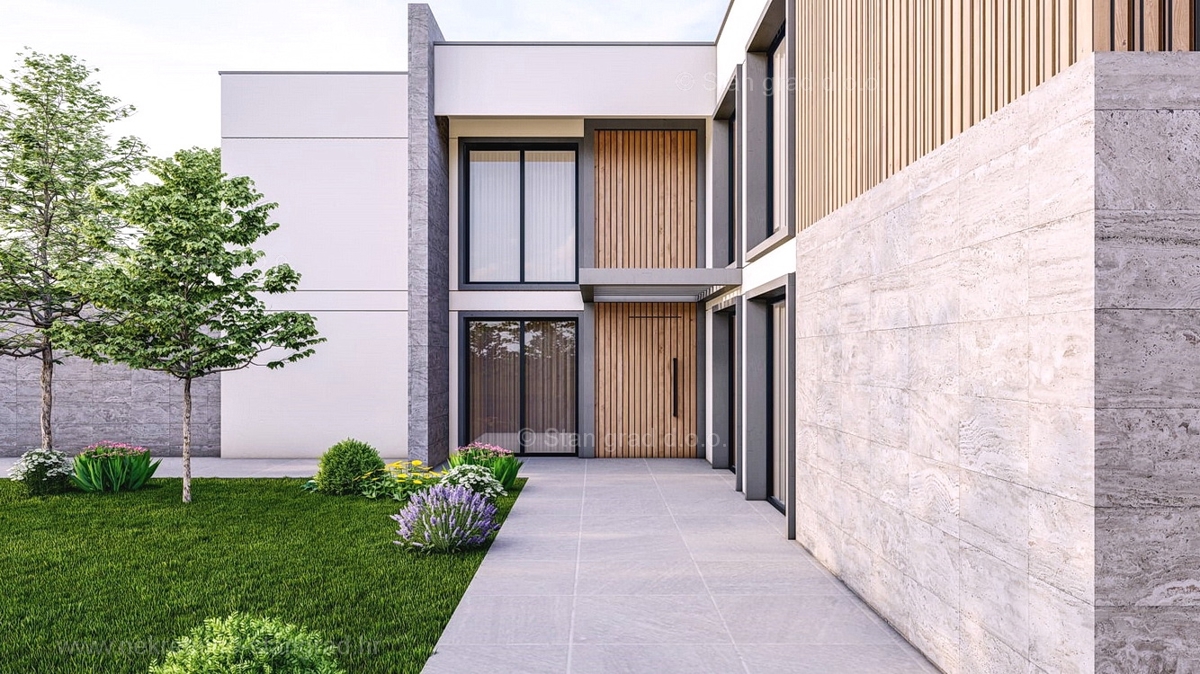 Zona di Krk, bellissimo appartamento al 1° piano con giardino e piscina, in vendita!