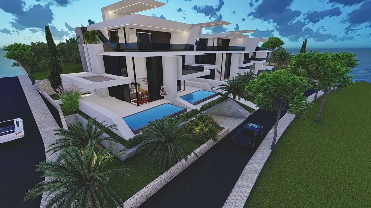 Njivice, appartamento al piano terra in un nuovo edificio con piscina, posizione eccellente!