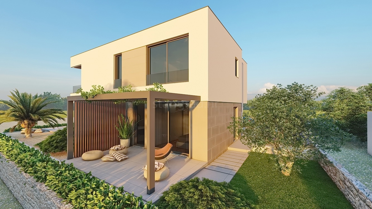 Zona di Krk, terreno edificabile idoneo con progetto e permesso di costruire!