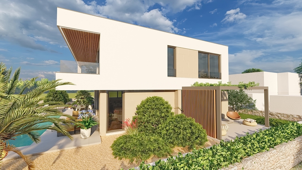 Zona di Krk, terreno edificabile idoneo con progetto e permesso di costruire!