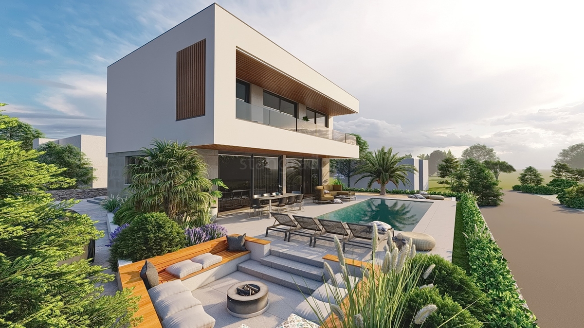 Zona di Krk, terreno edificabile idoneo con progetto e permesso di costruire!