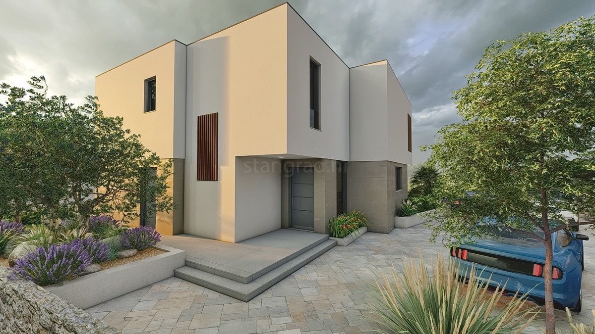 Zona di Krk, terreno edificabile idoneo con progetto e permesso di costruire!