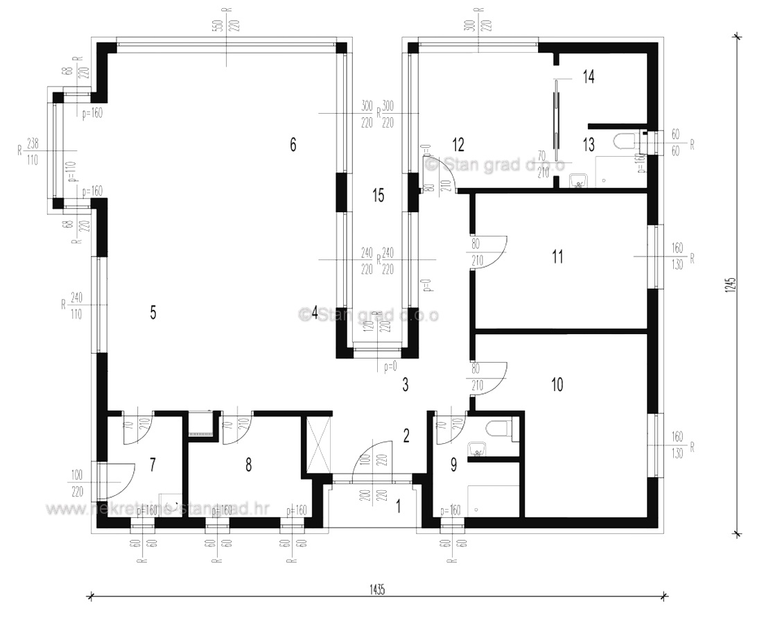 Velika Gorica, Lekneno, terreno 2.000 m2, permesso per una moderna casa a un piano