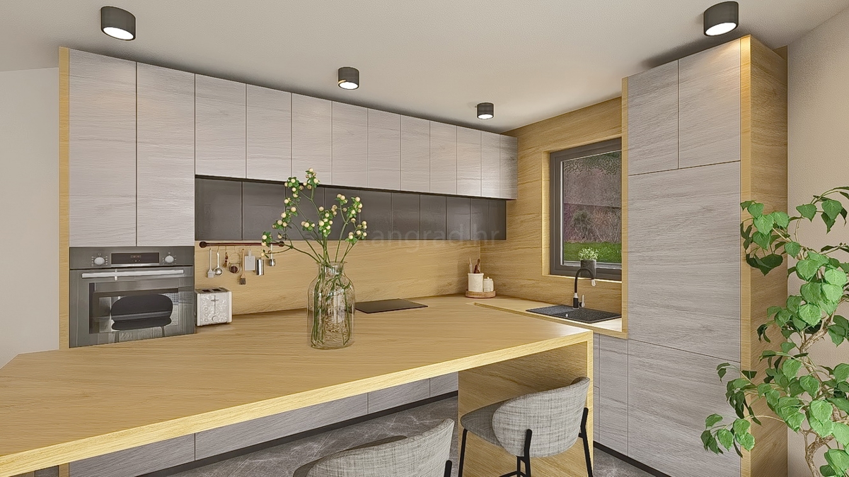 Vrbnik, moderno appartamento con tre camere da letto al piano terra con giardino e piscina!