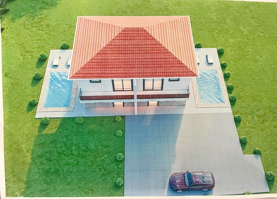 Malinska, nuova casa bifamiliare con piscina in una posizione fantastica!