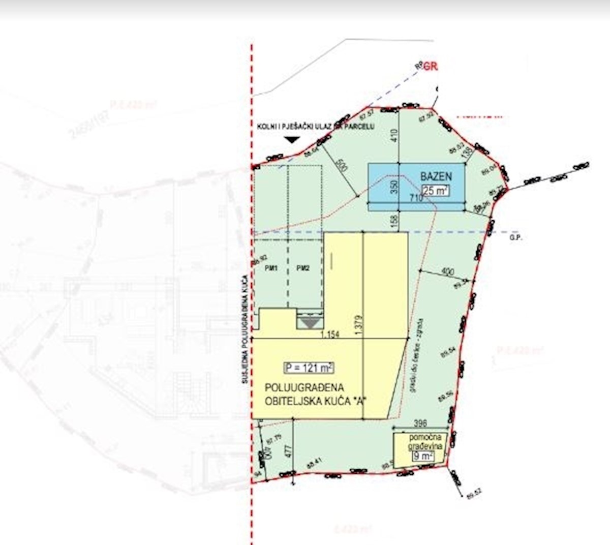 Vrbnik, casa bifamiliare moderna di nuova costruzione con piscina e vista mare