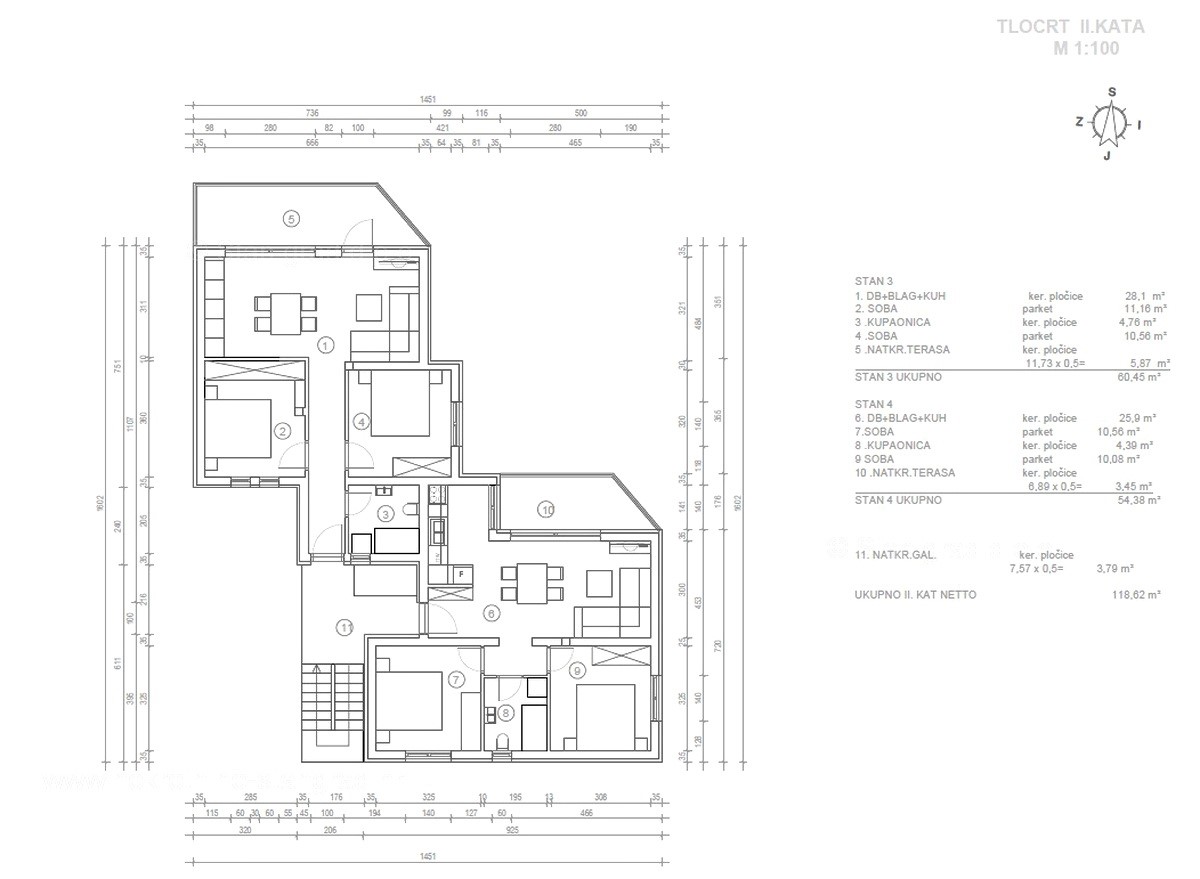 Njivice, nuova costruzione, appartamento al 2° piano con vista sul mare!